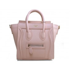 Celine Luggage Mini Tote In Calfskin Pink