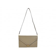 Hermes Pilot Envelope Clutch Grey With Gold Hardware