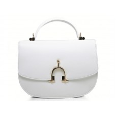 Hermes Stirrup Shoulder Bag White