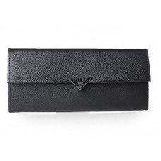 Prada Saffiano Calf Leather Bifold Wallet Black