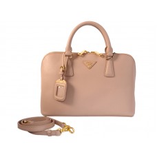 Prada Saffiano Leather Top Handle Medium Bag Baby Pink