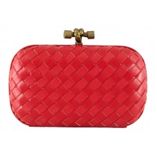 Bottega Veneta Assenzio Intrecciato Ayers Knot Red