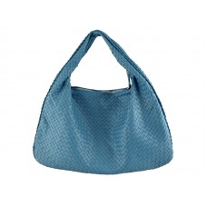 Bottega Veneta Ebano Intrecciato Nappa Belly Veneta Light Blue