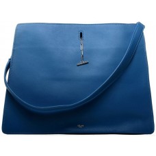 Celine Calf Leather Shoulder Bag Blue