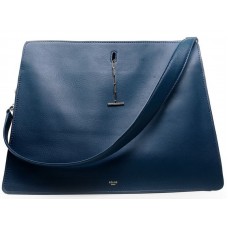 Celine Calf Leather Shoulder Bag Dark Blue