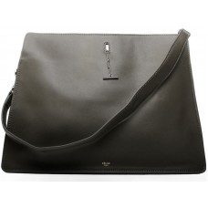 Celine Calf Leather Shoulder Bag Dark Green