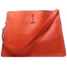 Celine Calf Leather Shoulder Bag Orange