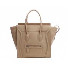 Celine Luggage Medium Tote In Calfskin Beige