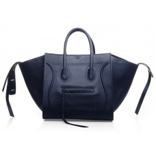 Celine Luggage Phantom Square Tote Bag Dark Blue