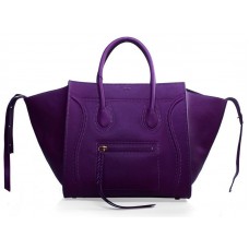 Celine Luggage Phantom Square Tote Bag Purple