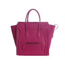 Celine Luggage Medium Tote In Calfskin Hot Pink