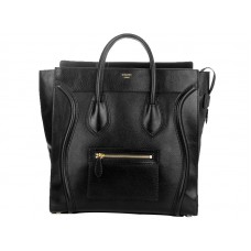 Celine Luggage Medium Tote In Calfskin Black