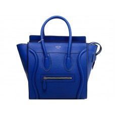 Celine Luggage Medium Tote In Calfskin Blue