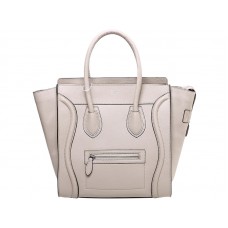 Celine Luggage Medium Tote In Calfskin Light Khaki