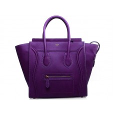 Celine Luggage Medium Tote In Calfskin Purple