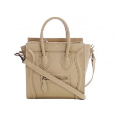 Celine Luggage Mini Tote In Calfskin Beige