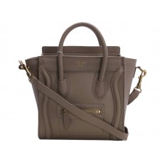 Celine Luggage Mini Tote In Calfskin Khaki