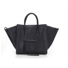 Celine Luggage Phantom Square Tote Bag Black