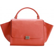 Celine Trapeze Shoulder Bag Calfskin Orange