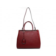 Fendi 2jours Calfskin Tote Bag Burgundy