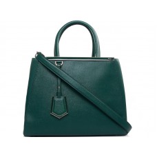 Fendi 2jours Calfskin Tote Bag Green