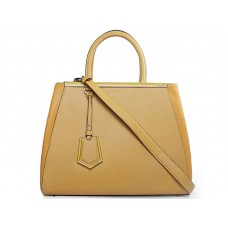 Fendi 2jours Calfskin Tote Bag Yellow