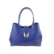 Fendi Chameleon Leather Tote Blue