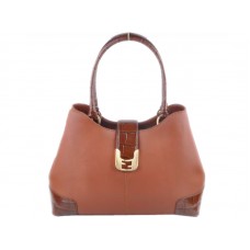 Fendi Chameleon Leather Tote Brown