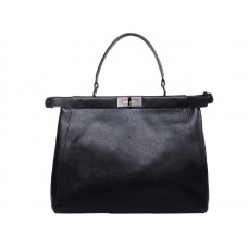 Fendi Peekaboo Calfskin Leather Bag Black