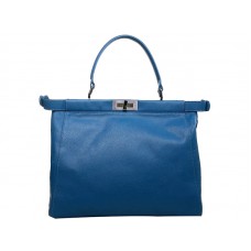 Fendi Peekaboo Calfskin Leather Bag Hot Blue