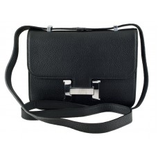 Hermes Constance 23 Single Shoulder Bag Togo Leather Black