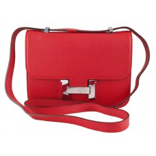 Hermes Constance 23 Single Shoulder Bag Togo Leather Red