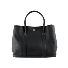 Hermes Garden Party Togo Leather Tote Bag Black