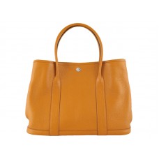 Hermes Garden Party Togo Leather Tote Bag Orange