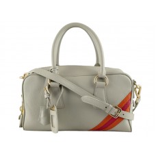 Prada Nappa Leather Top Handle Bag Grey