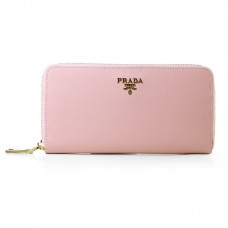 Prada Saffiano Zippy Wallet Pink