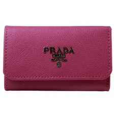 Prada Saffiano 6 Key Holder Hot Pink