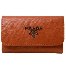 Prada Saffiano 6 Key Holder Orange