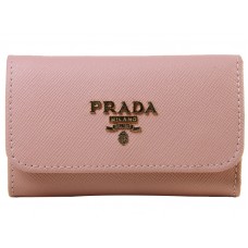 Prada Saffiano 6 Key Holder Pink