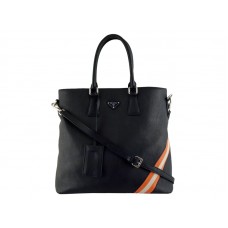 Prada Nappa Leather Shopper Black