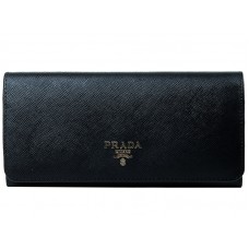 Prada Saffiano Leather Wallet Black