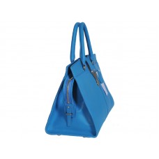 Yves Saint Laurent Cabas Chyc Large Leather Tote Blue