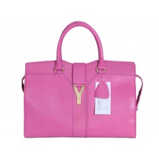 Yves Saint Laurent Cabas Chyc Large Leather Tote Pink