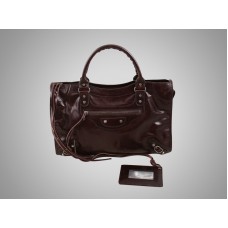 Balenciaga Le Dix Motorcycle Bag Medium Dark Chocolate