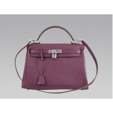 Hermes Kelly 32cm Togo Leather Clemence Raisin