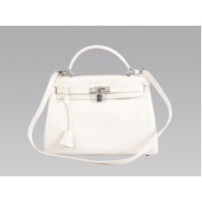 Hermes Kelly 32cm Togo Leather Clemence White