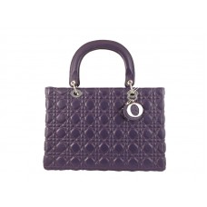 Dior Large Lambskin Bag Purplr