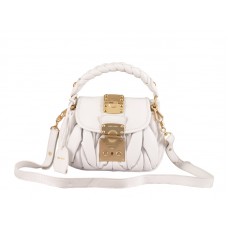 Miu Miu Small Coffer Bag White