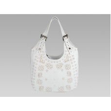 Givenchy New Sacca Medium Perfo White Leather With Bandana Motif