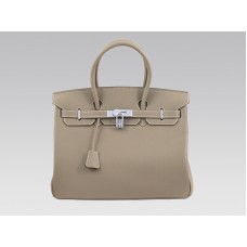 Hermes Birkin 35cm Togo Clemence Gris Clair